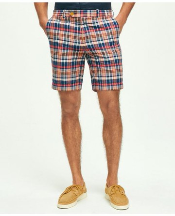 Brooks Brothers Men's Cotton Madras Shorts | Coral | Size 30