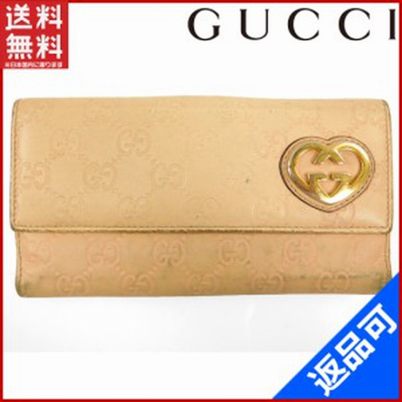 グッチ 財布 Gucci 長財布 Wホック財布 ゴールド金具 ベージュ 即納 中古 X 通販 Lineポイント最大1 0 Get Lineショッピング