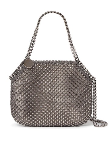 Stella McCartney - mini Falabella crystal tote bag - women - Satin/Crystal - One Size - Grey