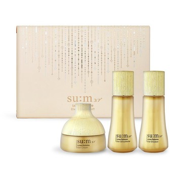 su:m37° 甦秘 金萃極緻無痕抗齡3件組[凝露+精華乳+精華乳霜] <原廠公司貨>