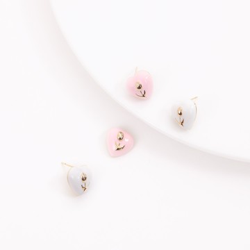 SO NICE 愛心鬱金香耳環