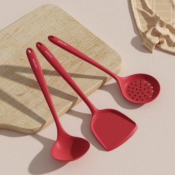 鍋鏟套裝 家用硅膠鏟炒菜鏟子不粘鍋專用鍋鏟耐高溫炒勺廚具套裝湯勺勺子【MJ10251】