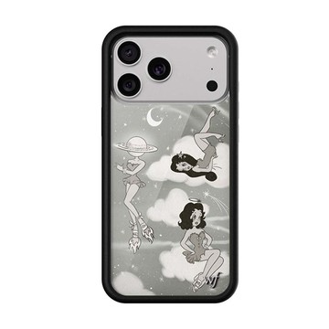 星夜女孩WF手機殼適用蘋果18PM17/iPhone16/15/14/13/12Pro彩色/粉/紅/白底波點防摔保護