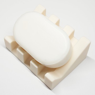 Imily 北歐風矽膠肥皂盒  象牙白  1個