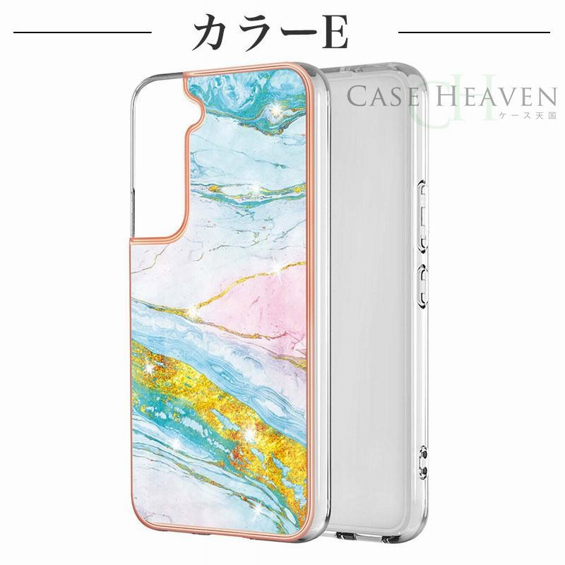 2021人気新作 Galaxy S22 クリア ブルー フラワー ソフトケース