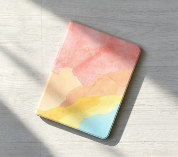 加名水彩風格iPad case10th Air 7 6 mini 7 12.9吋翻蓋式保護殼