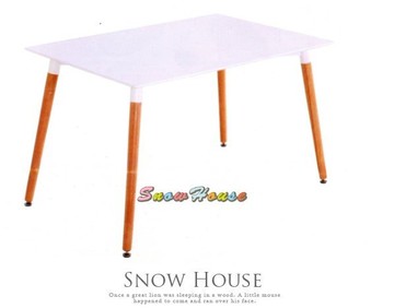 ╭☆雪之屋居家生活館☆╯AA587-03 T-4貝利餐桌(白面)(實木腳/MDF桌面)/洽談桌/造型桌/咖啡桌