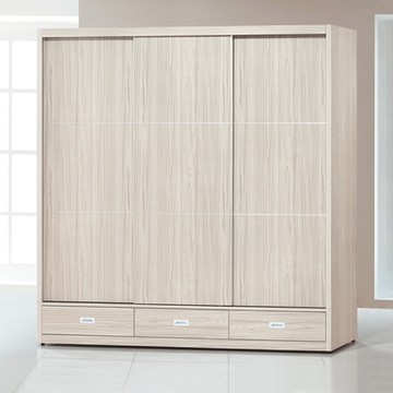 Boden-貝尼7尺推/拉門三抽衣櫃-210x61x210cm