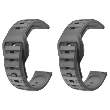 Apollo Life 阿波羅 米粒紋反扣矽膠錶帶 黑色  通用型22mm  2條