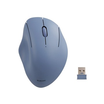 ELECOM Shellpha 靜音雙模 3 鍵滑鼠-藍 S