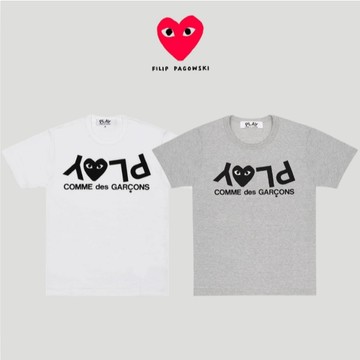 【other more 特選潮流】日本製 川久保玲 COMME Des GARCONS PLAY 反向播放標誌棉T恤