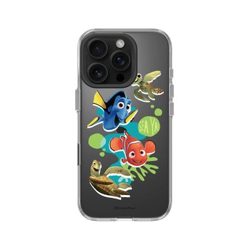 iPhone 16 Pro Clear Case（相機按鈕） 透明 - 迪士尼-皮克斯 PIXAR - 海底總動員-激起水花