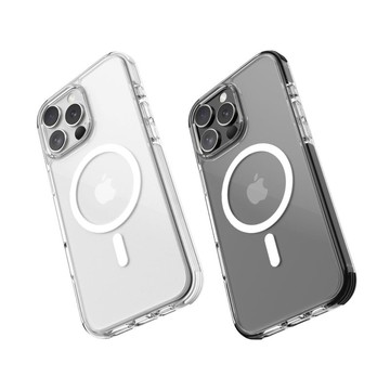 Clear 手機殼兼容Magsafe適用於iPhone 16 Pro系列 (黑, 白色)