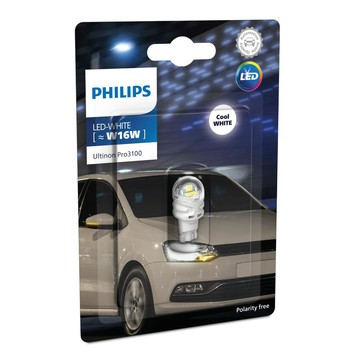 PHILIPS Ultinon Pro3100 W16W T16 中炸彈倒車燈專用LED白光小燈