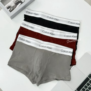 【Sharkhead】隔日到貨 Calvin Klein 四角褲 內褲 基本款 CK 平口褲 黑白 三件組 灰白 酒紅