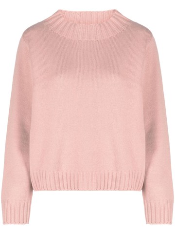 Fabiana Filippi - mock-neck wool-blend jumper - women - Virgin Wool/Cashmere/Silk - 42 - Pink