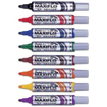 【文具通】Pentel ぺんてる 飛龍 MWL5M 粗字 後壓式 白板筆 紅 A1210033【APP滿額下單10%點數(單一帳號最高1000點)】9/30止