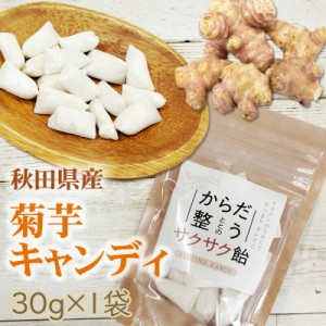 菊芋 飴 30g 秋田県産 国産 きくいも 無添加 スーパーフード 食物繊維 腸活 自社農場栽培 メール便 送料無料 ネコポス [菊芋飴１袋 BS]