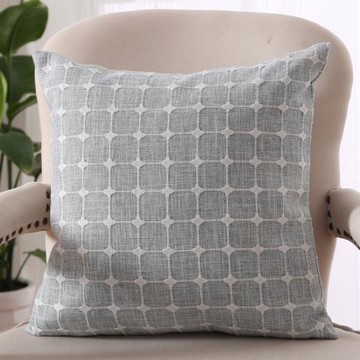 美式田園格子抱枕套辦公室沙發簡約棉麻靠枕床頭汽車靠墊套不含芯