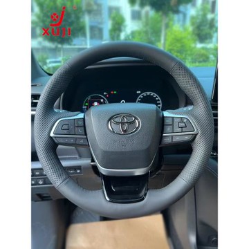 徐記適用豐田塞納真皮手縫方向盤套 漢蘭達皇冠陸放格瑞維亞把套