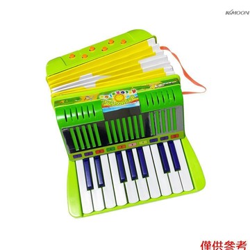 17鍵6貝斯兒童手風琴 舞臺演奏 學生初學練習樂器禮物 綠色 2003