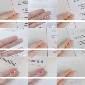 🔥現貨24H秒出🔥氣質小鑽耳環 耳針 鋯石耳環 小耳釘 氣質耳環 韓系耳環 簡約耳針 日常配戴 百搭飾品 女生耳環