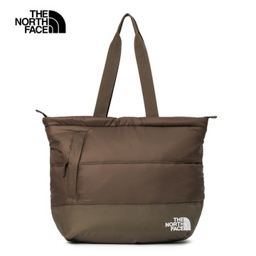 The North Face北面男女款棕色品牌LOGO大容量休閒單肩包｜81BU1OI