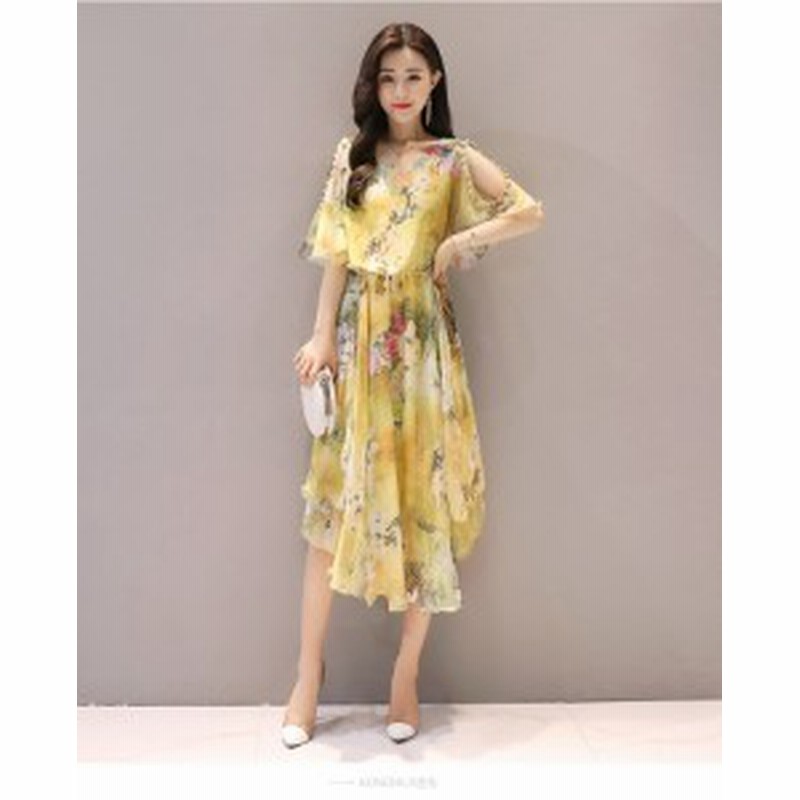 パーティードレス 結婚式 二次会 ワンピース 大きいサイズ シフォンドレス ビーチ ふんわりスカート リゾート ワンピース 秋のワンピース 通販 Lineポイント最大1 0 Get Lineショッピング