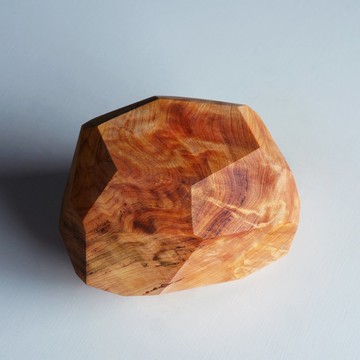 【木質平衡石】 臺灣扁柏(黃檜) 捲絲榴木