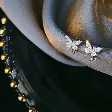 網紅爆款蝴蝶耳掛女無耳洞耳飾潮森系夾款耳環高級感耳骨夾耳夾