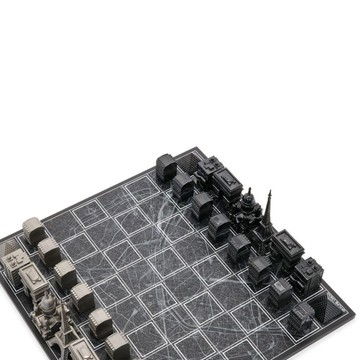 棋藝類桌遊 豪華不鏽鋼 城市西洋棋-東京 vs. 巴黎 (木質棋盤)