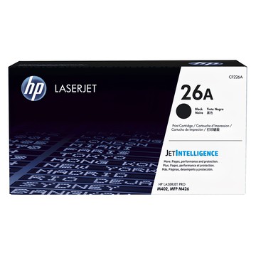 HP惠普 26A 原廠碳粉匣 CF226A 適用於 LaserJet Pro 列印品質清晰  黑色  1個