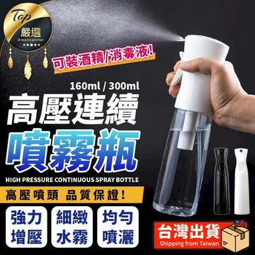 日用｜清潔｜消毒 【160ml】酒精噴霧瓶 高壓連續噴霧瓶 噴瓶 按壓噴霧瓶 HOBB52