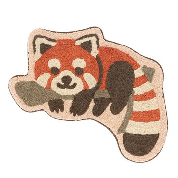 日本 TOMO - 動物系 短絨吸水腳踏墊/地墊-小浣熊 (約60×52cm)