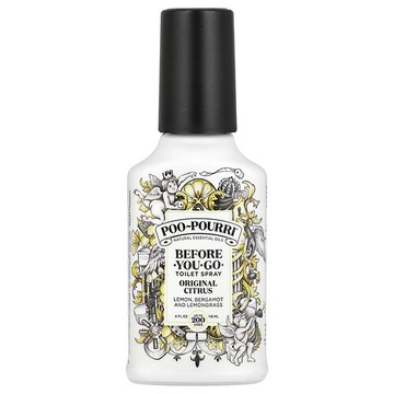 Poo-Pourri, Before-You-Go® 如廁除臭噴霧，經典柑橘香，4 液體盎司（118 毫升）