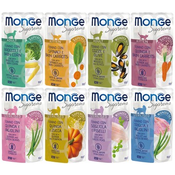 MONGE 【24入組】瑪恩吉-喵吃鮪魚鮮食餐包 80g