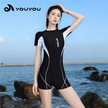 泳衣女款遮肉顯瘦游泳館專用2025年新款保守連體平角運動溫泉泳裝