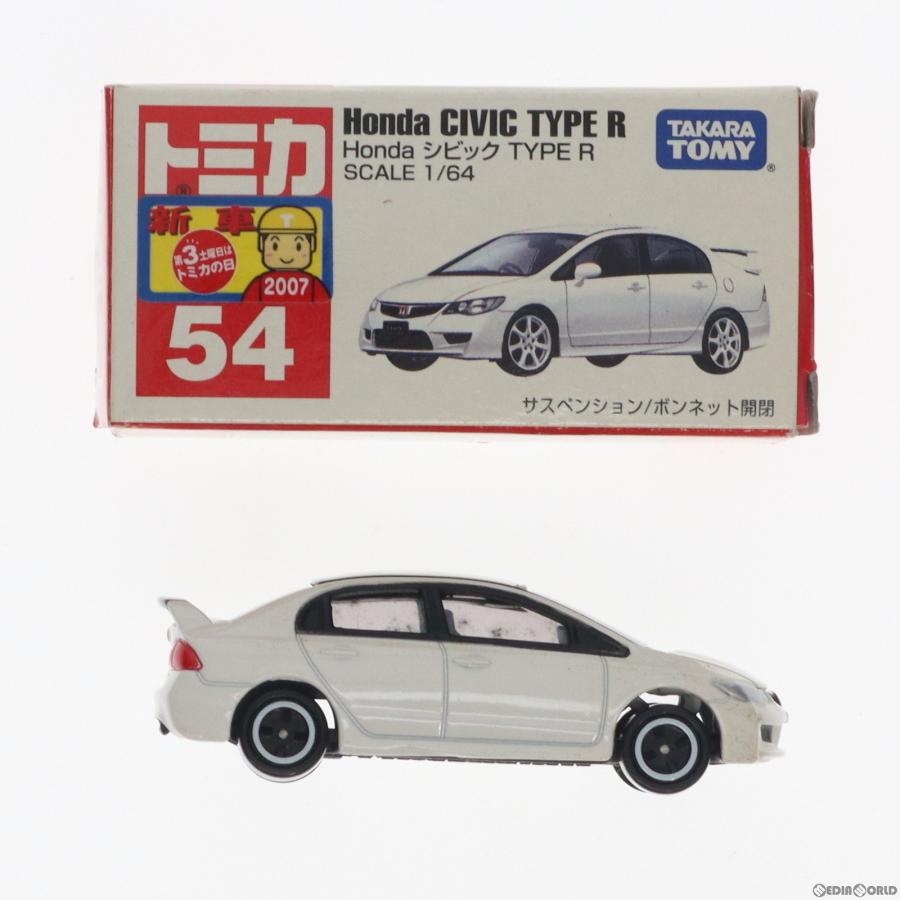 中古即納』{MDL}トミカ No.54 Honda シビック TYPE R(ホワイト/赤箱