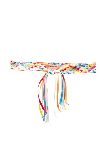 Missoni Kids - colour-block interwoven belt - kids - Polyester - 68 cm - Yellow