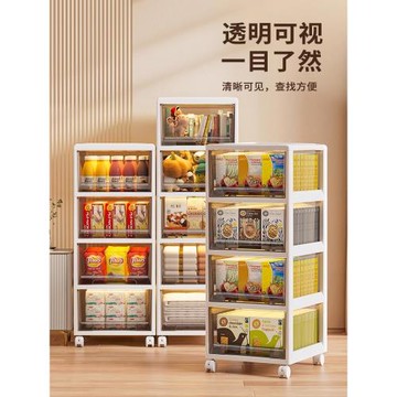 零食置物架兒童玩具收納架子可移動多層客廳床頭儲物柜落地小推車