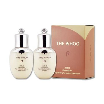 【WHOO 后】天氣丹PRO光耀美肌2件組（天氣丹PRO光耀重生水 25ML+重生乳 25ML）