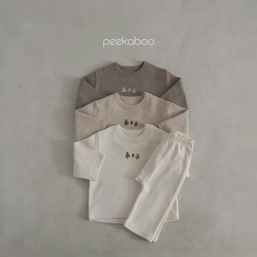 Peekaboo 厚棉冬樹寶寶套裝【現貨+預購】寶寶上衣 寶寶長褲 寶寶衣服 居家服 嬰兒衣服 小孩衣服 韓國童裝