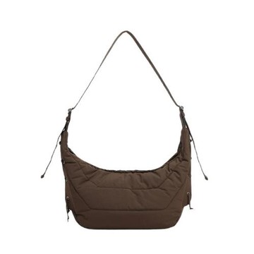 王嘉爾同款韓版小眾牛角尼龍流浪包騎行包休閑單肩包男女斜挎包潮