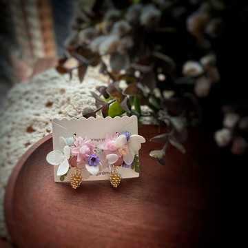 My summer Garden collection 森系花園風短耳環