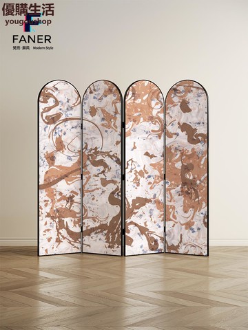 優購生活~定制梵而直播間背景墻屏風折疊移動隔斷客廳玄關可定制辦公室遮擋家用定制 屏風櫃 屏風 隔間 客廳 玄關櫃 隔板 屏風架訂製 可付費上門安裝
