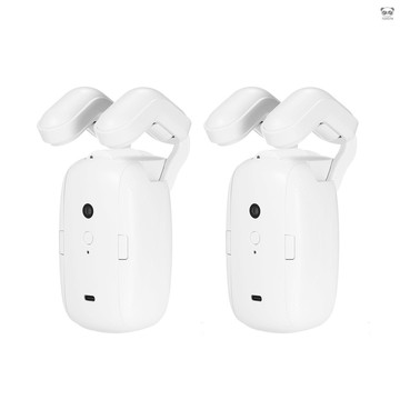 2Pcs窗簾電機 雙開掛鉤 羅馬杆雙開軌道 語音控制開關 電動窗簾機器人 APP控制定時器設置 帶2*數據線+2*牽引繩
