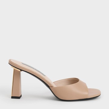 金屬感高跟拖鞋