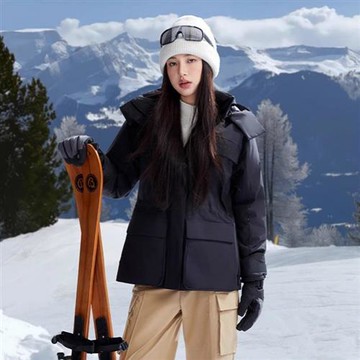 【米蘭精品】羽絨外套95%鴨絨夾克-專業性能滑雪軟殼防水女外套3色74iq40