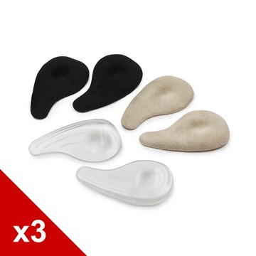糊塗鞋匠 優質鞋材 E37 O型腿矽膠後跟墊 3雙