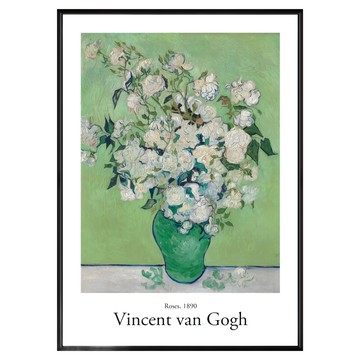 菠蘿選畫所 梵谷 玫瑰I AVAR4610B  59.4 x 42cm  黑色